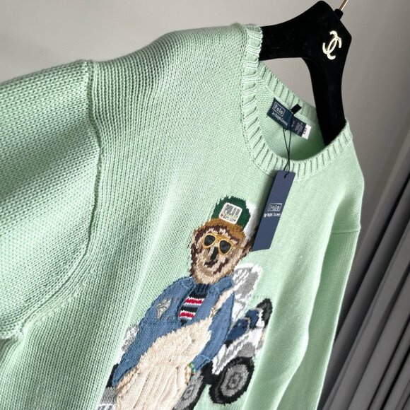 Polo by Ralph Light green tractor-shaped bear sweater - Picture 4 of 8